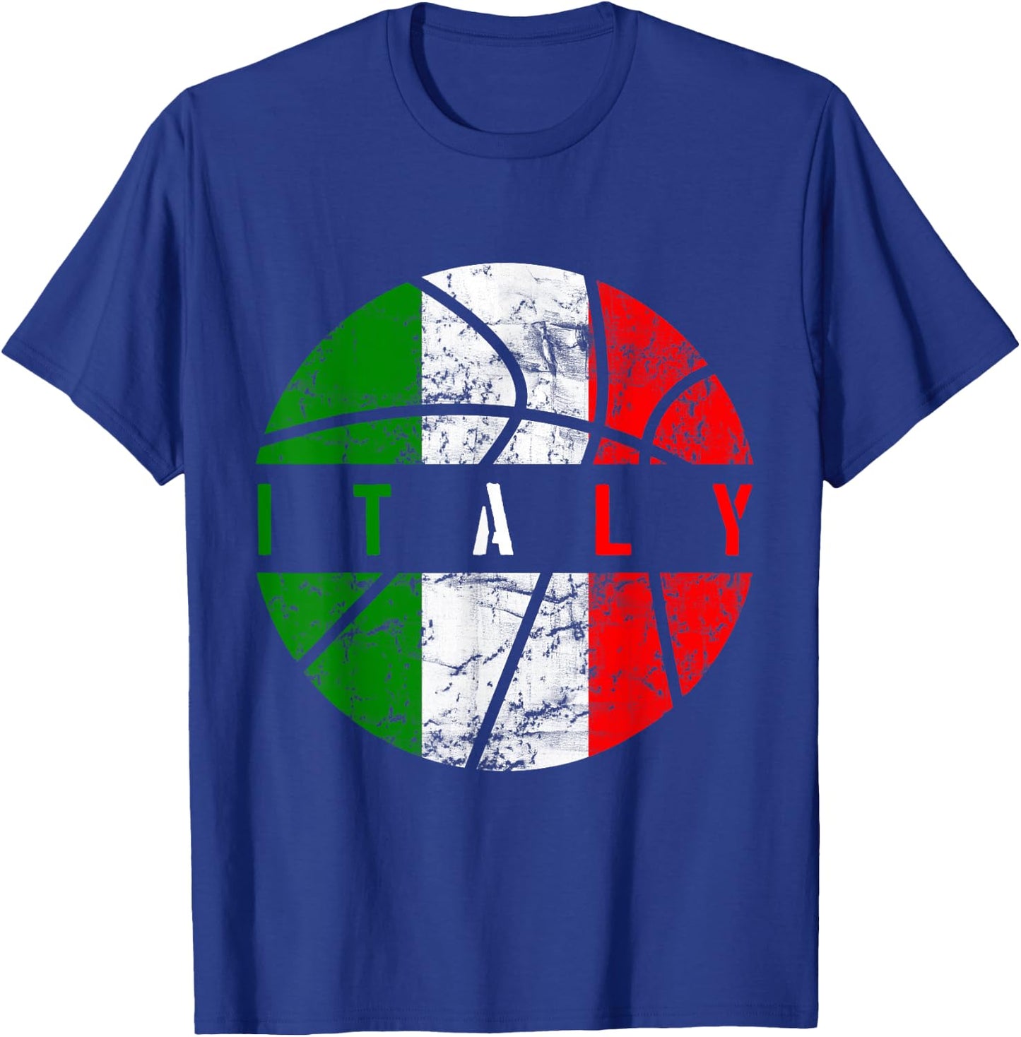 Italy Flag Basketball Italian Team Fan Lover T-Shirt - T-Shirt | Royal