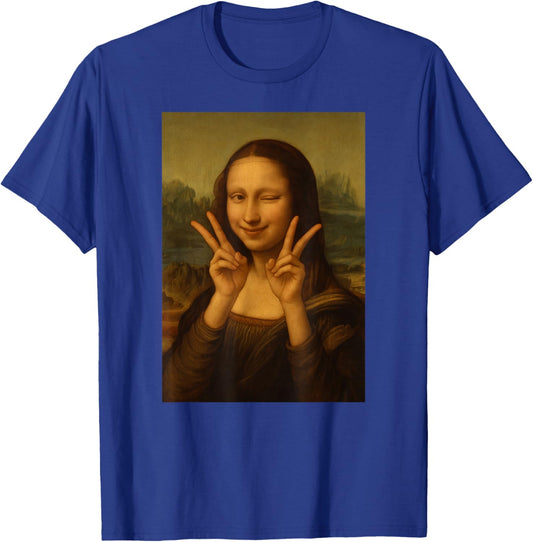 Cute Monalisa Painting Kpop Kdrama Men Women Kids T-Shirt - T-Shirt | Royal