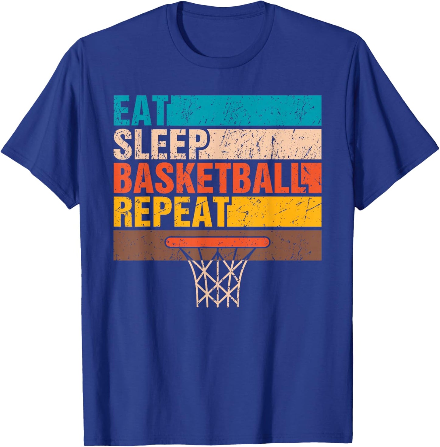 Eat. Sleep. Basketball. Repeat. Basketball Youths Teen Bball T-Shirt - T-Shirt | Royal
