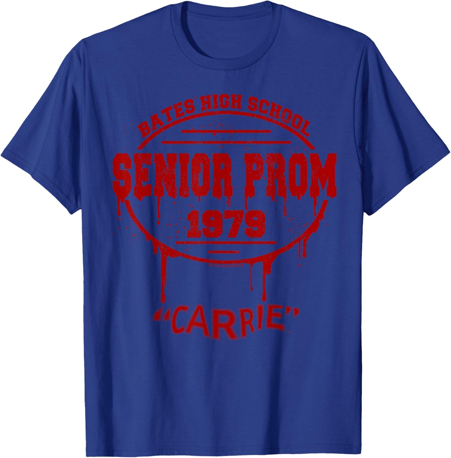 Carrie Bates High School Senior Prom 1979 Logo T-Shirt - T-Shirt | Royal