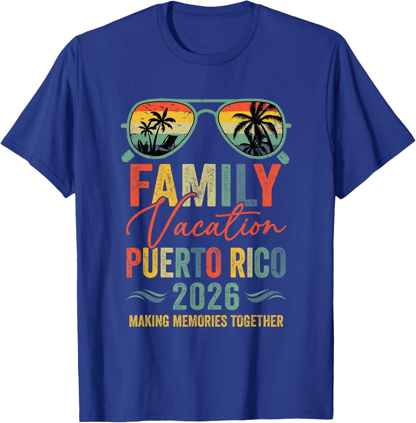 Puerto Rico Vacation 2026 Matching Family Group Summer T-Shirt - T-Shirt | Royal