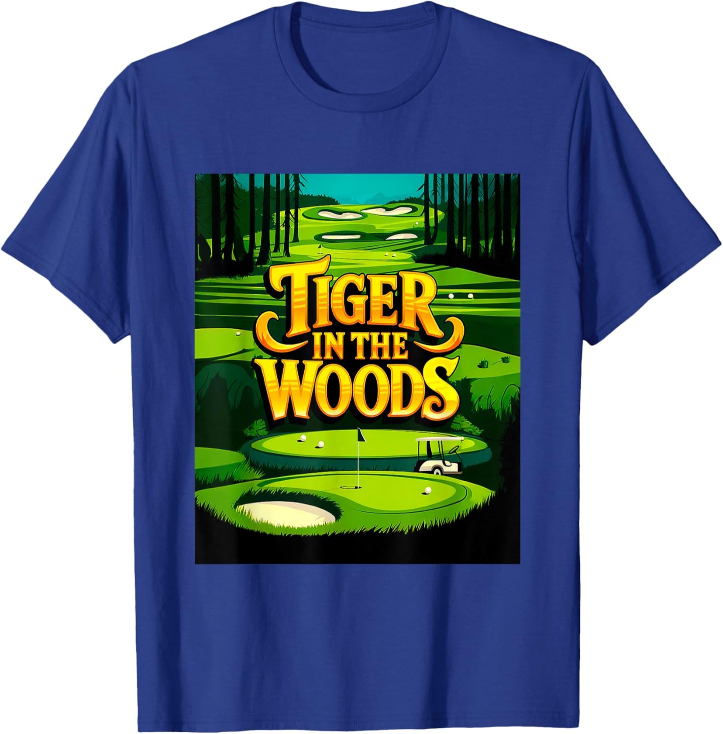 Tiger In The Woods #1 T-Shirt - T-Shirt | Royal