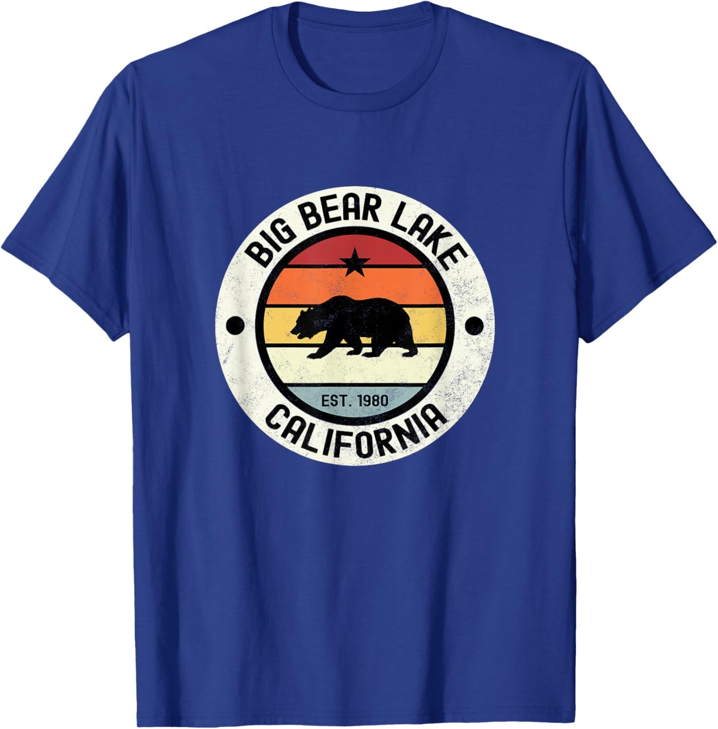 Big Bear Lake California CA Vintage T-Shirt - T-Shirt | Royal