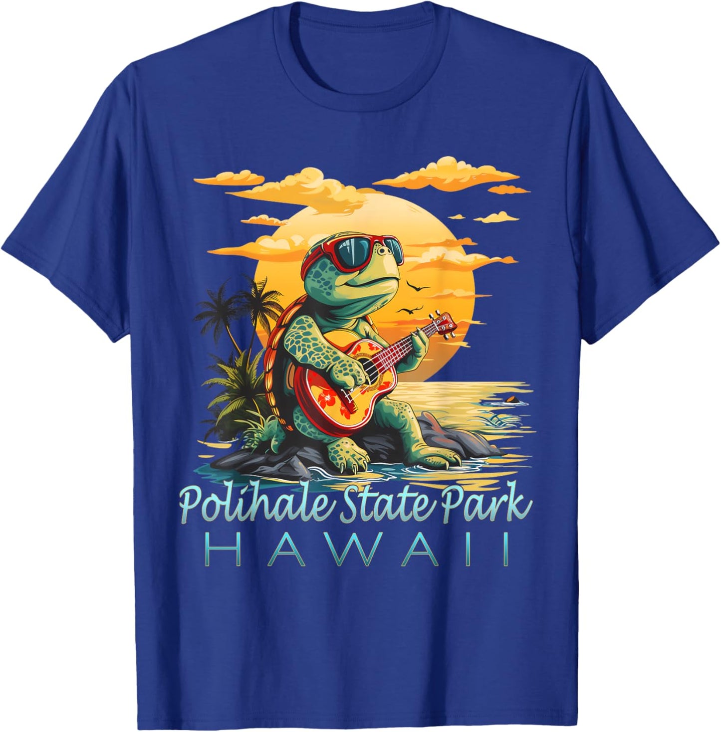 Cute Tropical Polihale State Park Hawaii Sea Turtle Souvenir T-Shirt - T-Shirt | Royal