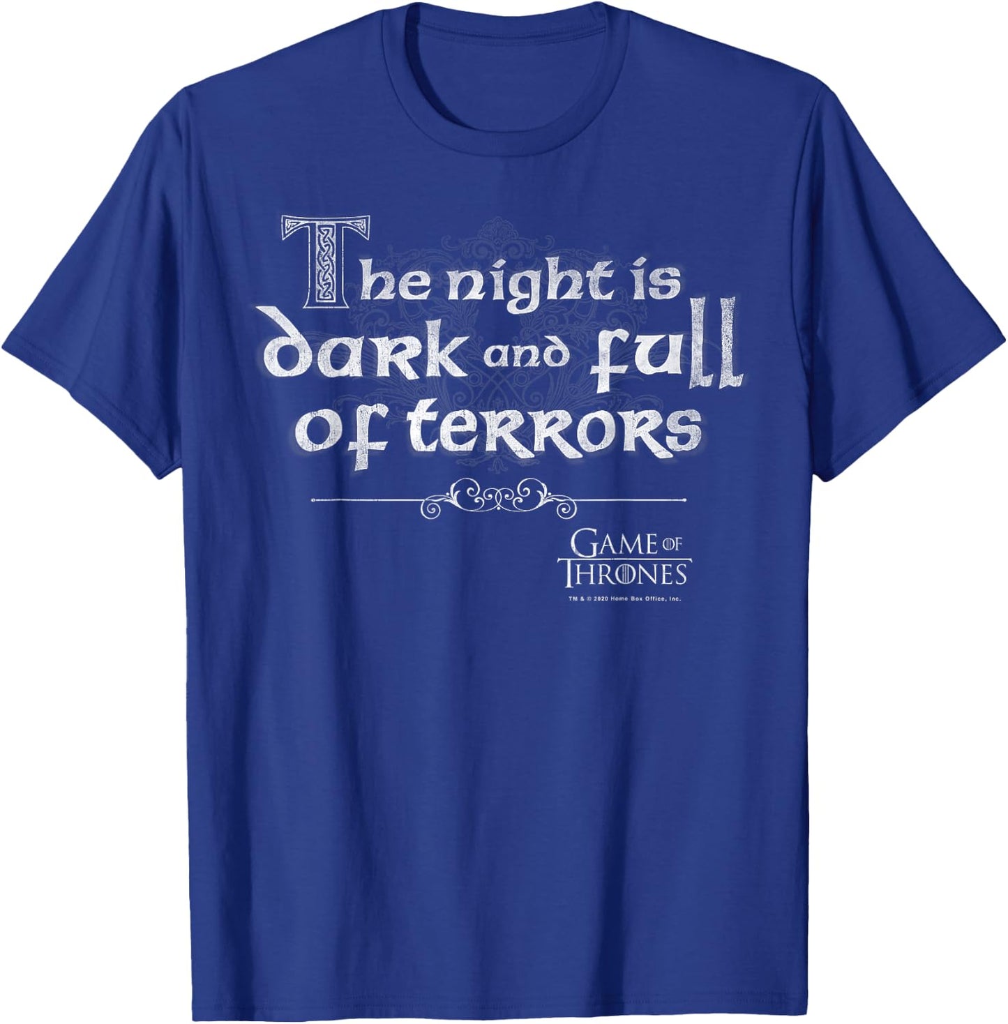 Game of Thrones The Night is Dark and Full of Terrors T-Shirt - T-Shirt | Royal