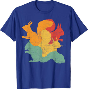 Vintage Squirrels Funny Forest Animal Rodent Lovers Outfit T-Shirt - T-Shirt | Royal