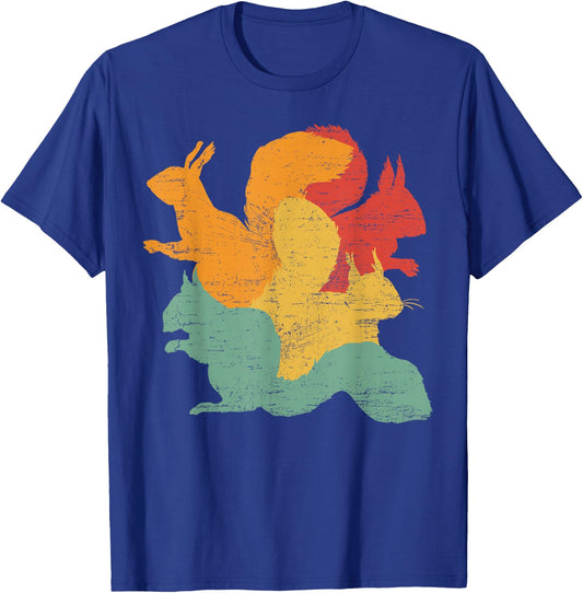 Vintage Squirrels Funny Forest Animal Rodent Lovers Outfit T-Shirt - T-Shirt | Royal