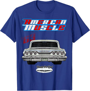 1963,63,Hotrod,Impala,Biscayne,Del Ray,Delray,Muscle Car,USA T-Shirt - T-Shirt | Royal