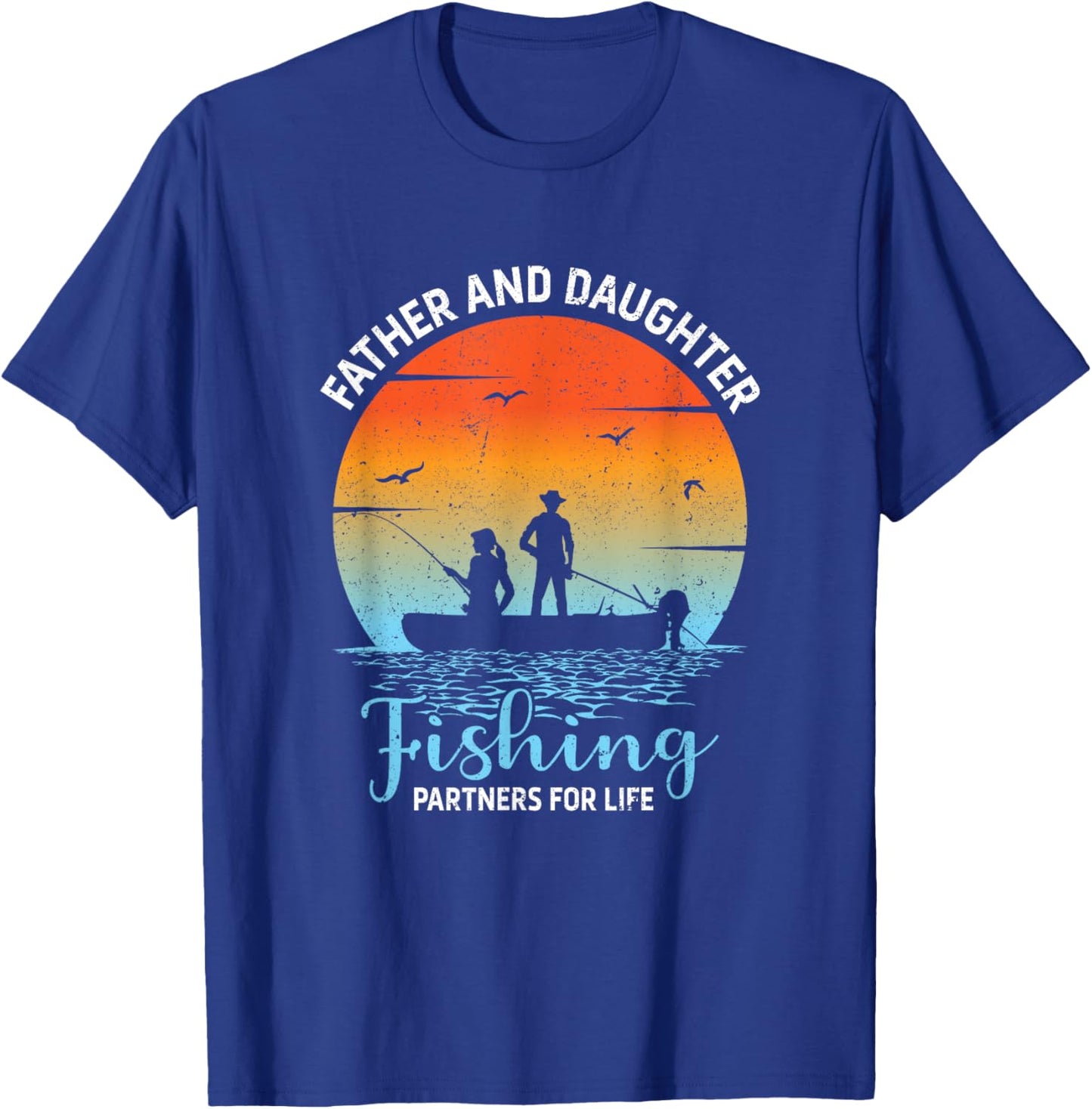 Father Daughter Fishing Partners Cute Dad Daughter Matching T-Shirt - T-Shirt | Royal