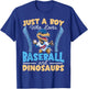 Baseball Dinsoaur Sport Lover Baseball Player Dino Fossil T-Shirt - T-Shirt | Royal