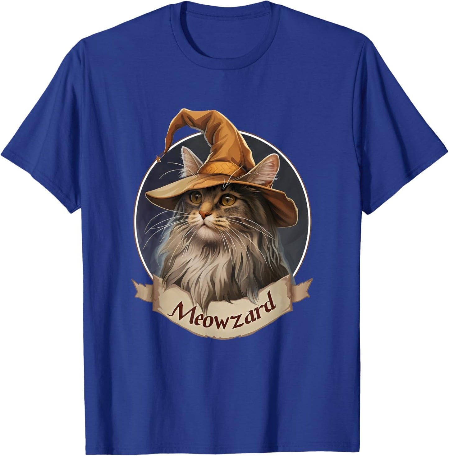 Magical Meowzard: Enchanting Halloween Wizard Cat Women Kids T-Shirt - T-Shirt | Royal