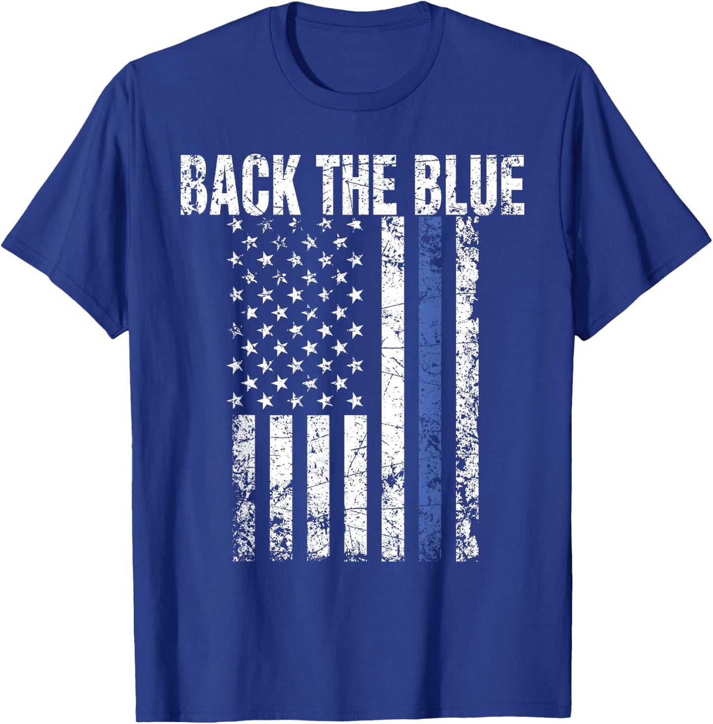 Back the Blue Shirt Great Police Support Law Enforcement T-Shirt - T-Shirt | Royal