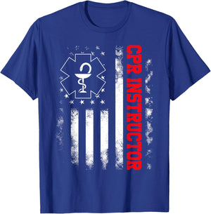 CPR Instructor design Training and Teaching EMS Ambulance T-Shirt - T-Shirt | Royal