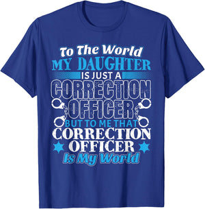 Proud My Daughter Is A Correction Officer Law Enforcement T-Shirt - T-Shirt | Royal