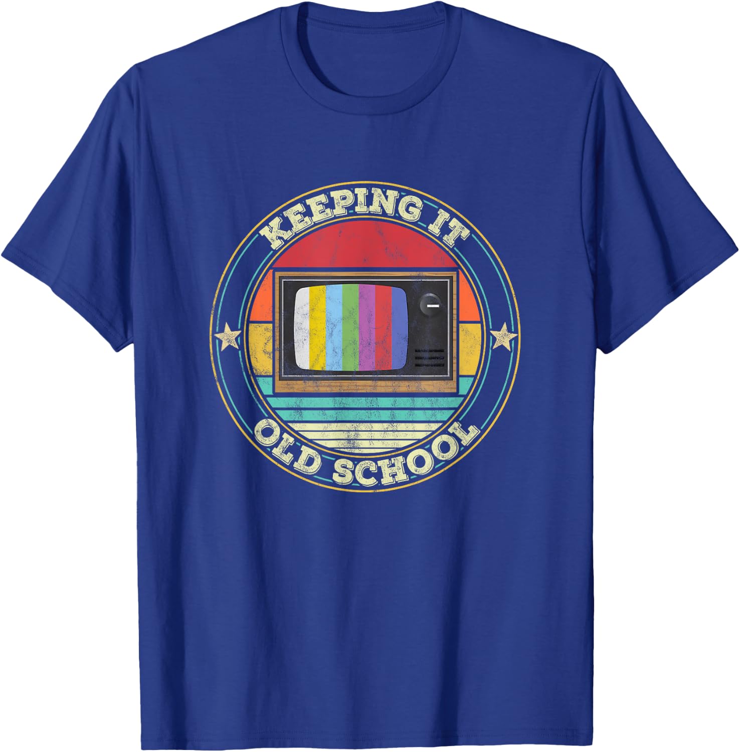 80s Retro Television Keeping it old School 90s Vintage T-Shirt - T-Shirt | Royal