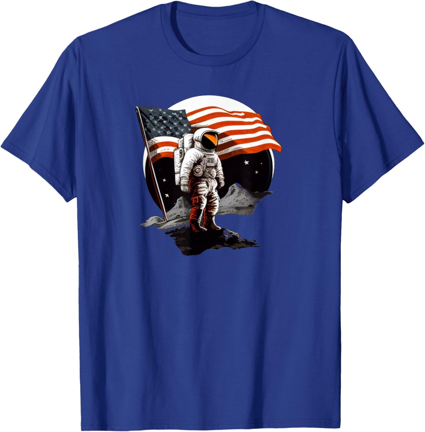 Patriotic Moon landing for Space World Lovers T-Shirt - T-Shirt | Royal