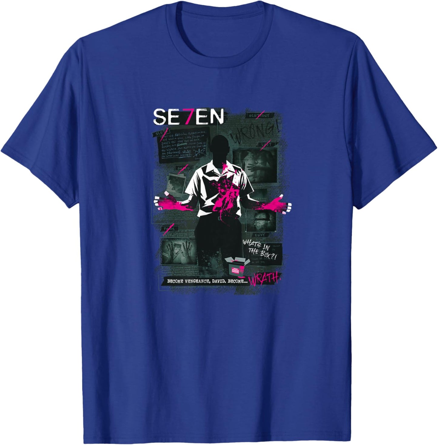 WB100 Se7en Wrath Bloody Hands Comic Graphic Cover T-Shirt - T-Shirt | Royal