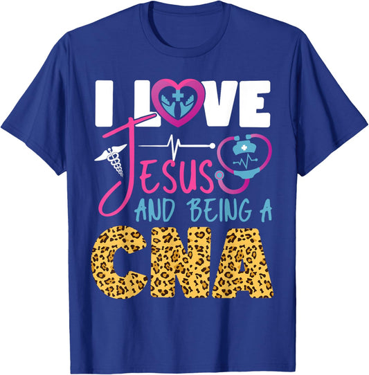 CNA Nurse Certified Nursing Assistant Jesus Faith Christian T-Shirt - T-Shirt | Royal