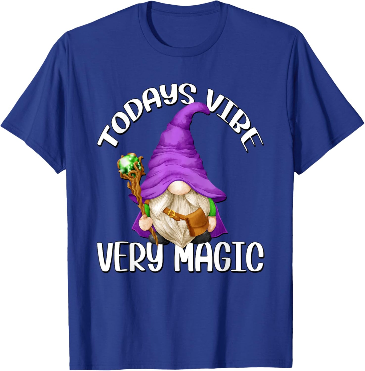 Magician Gnome And Kids Purple Wizard Gnome Grandpa T-Shirt - T-Shirt | Royal