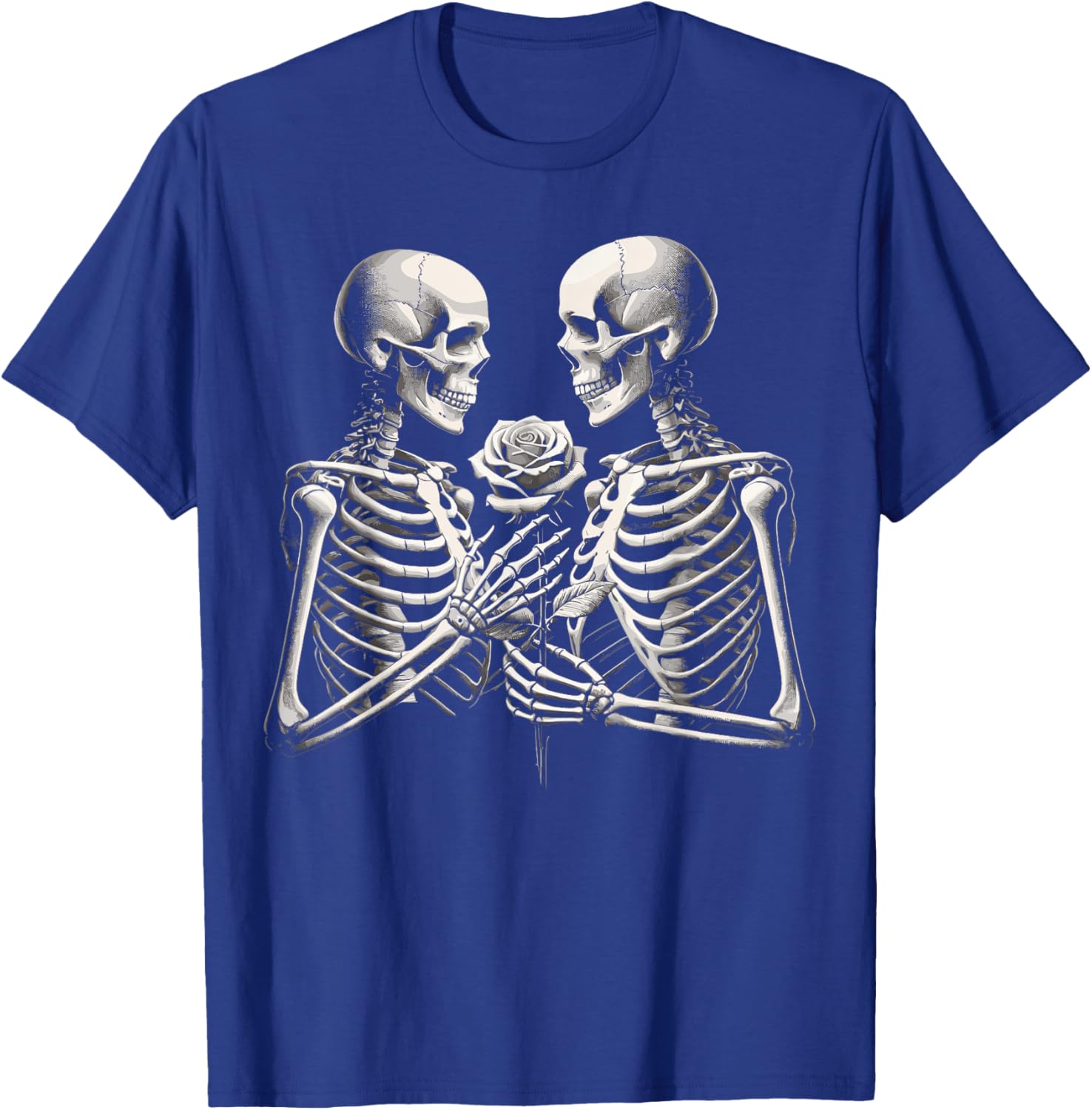 Skeleton Skull Love Goth Halloween T-Shirt - T-Shirt | Royal