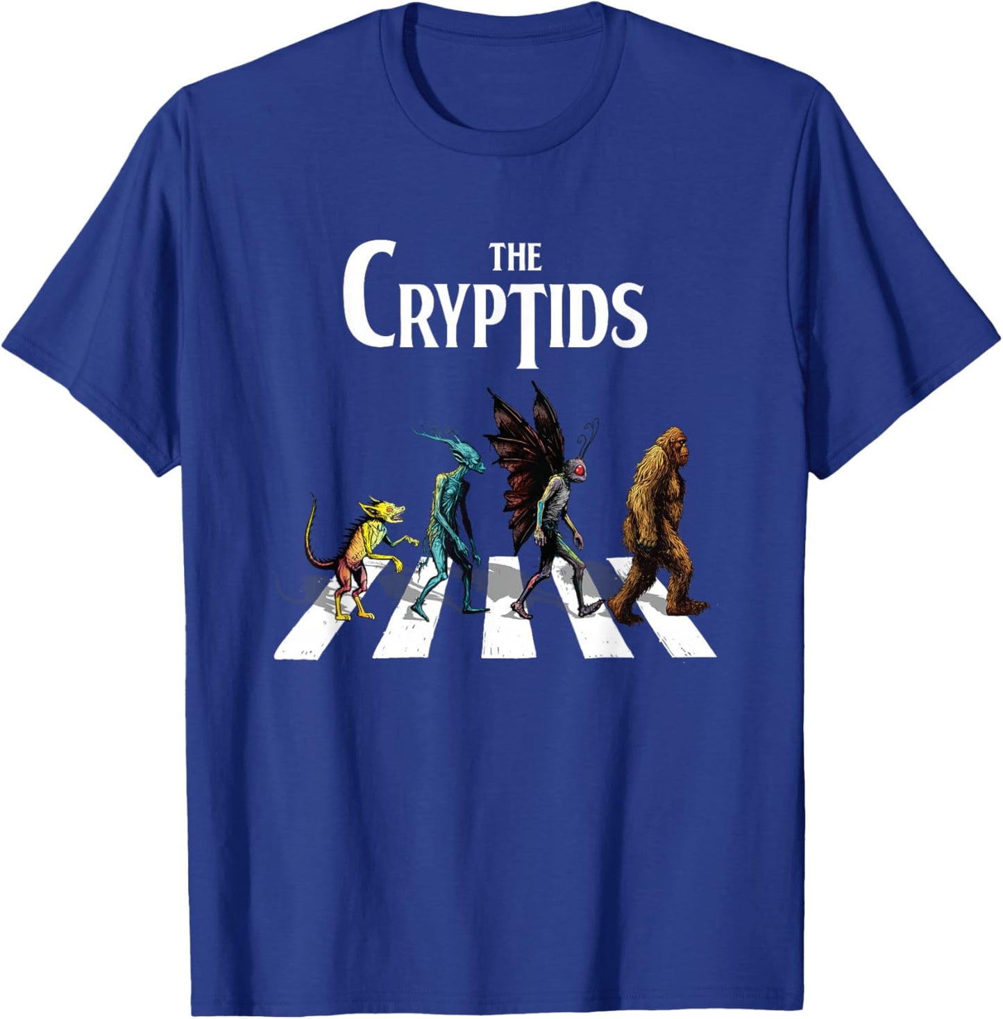 The Cryptids Bigfoot Mothman Wendigo Chupacabra Creatures T-Shirt - T-Shirt | Royal