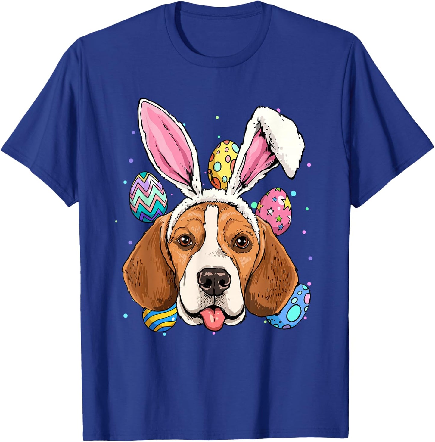 Easter Bunny Beagle Dog Kids Men Women T-Shirt - T-Shirt | Royal