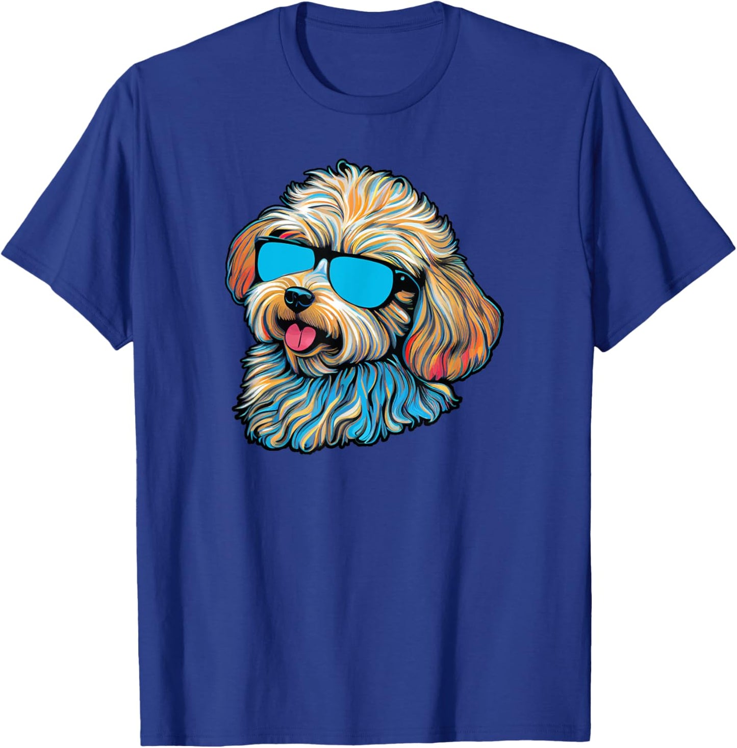 Dad Mom Cool Dog Sunglasses - Maltipoo Men Women T-Shirt - T-Shirt | Royal