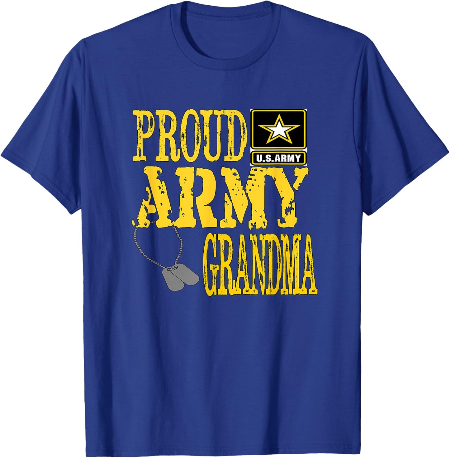 Proud Army Grandma Shirt Military Pride T Shirt T-Shirt - T-Shirt | Royal
