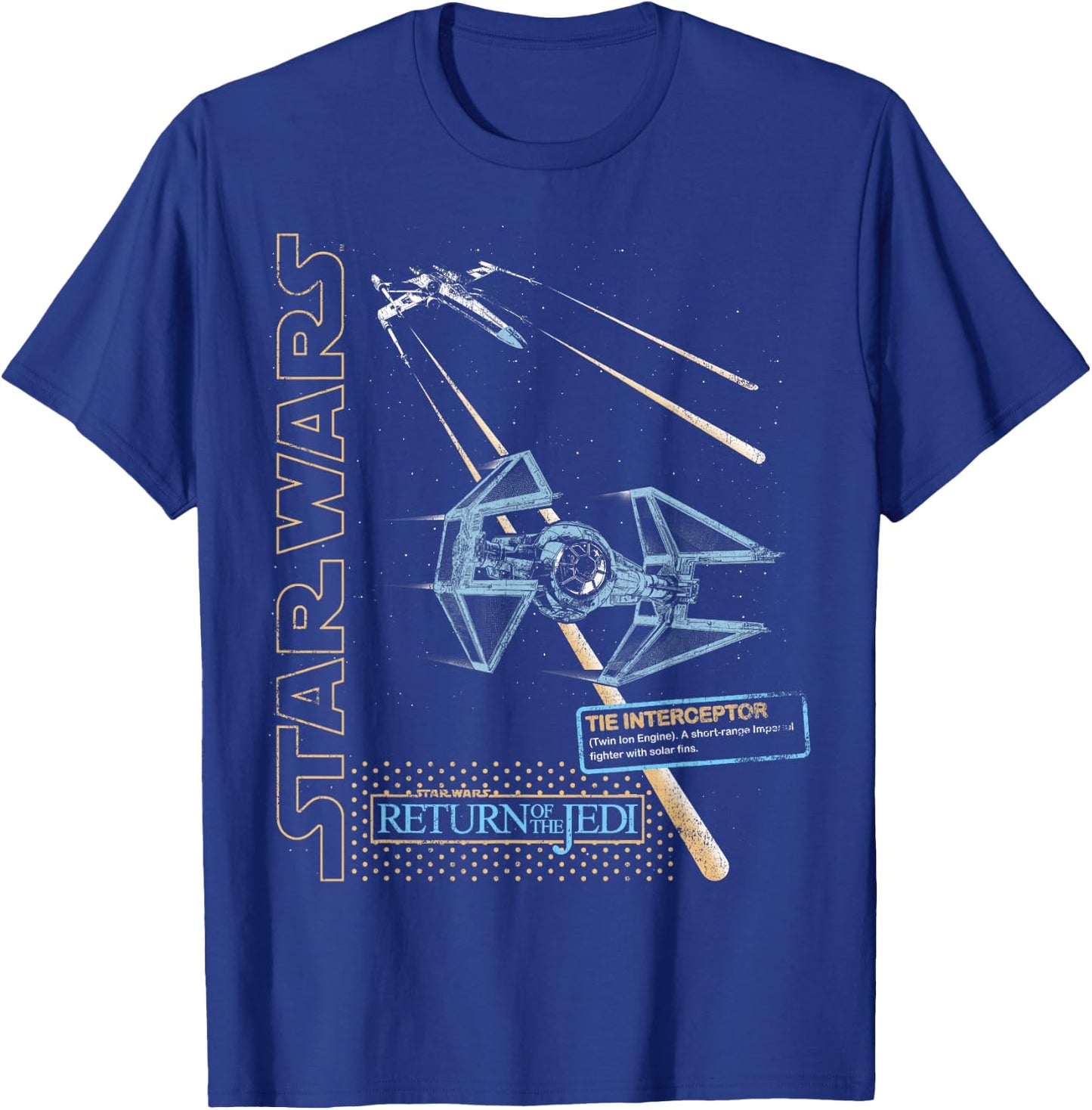 Star Wars Return Of The Jedi TIE Fighter Interception T-Shirt - T-Shirt | Royal