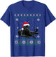 Santa Panther Ugly Sweater Animals Christmas Pajama T-Shirt - T-Shirt | Royal