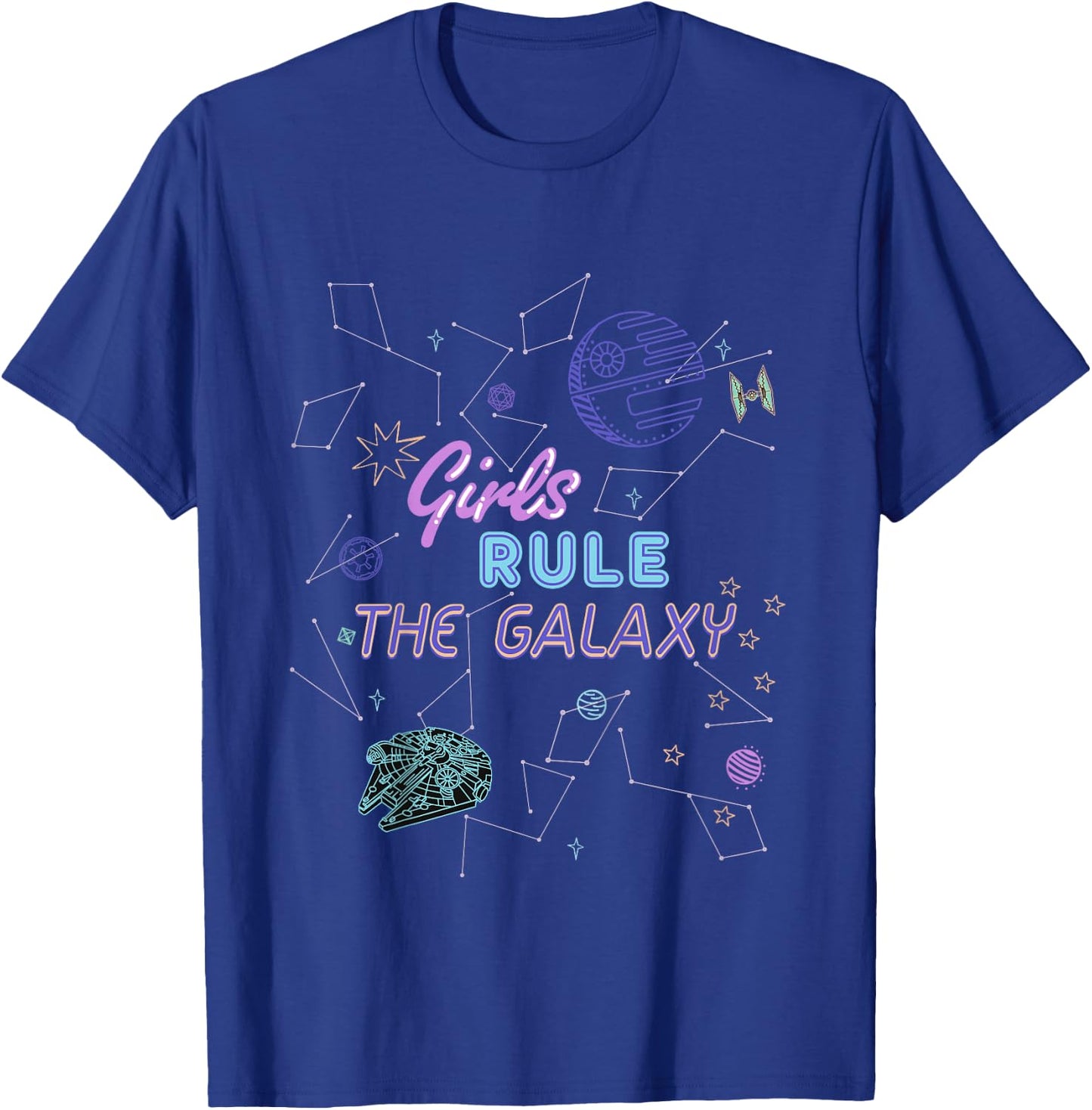 Kids Star Wars Girls Rule the Galaxy Girls' T-Shirt - T-Shirt | Royal