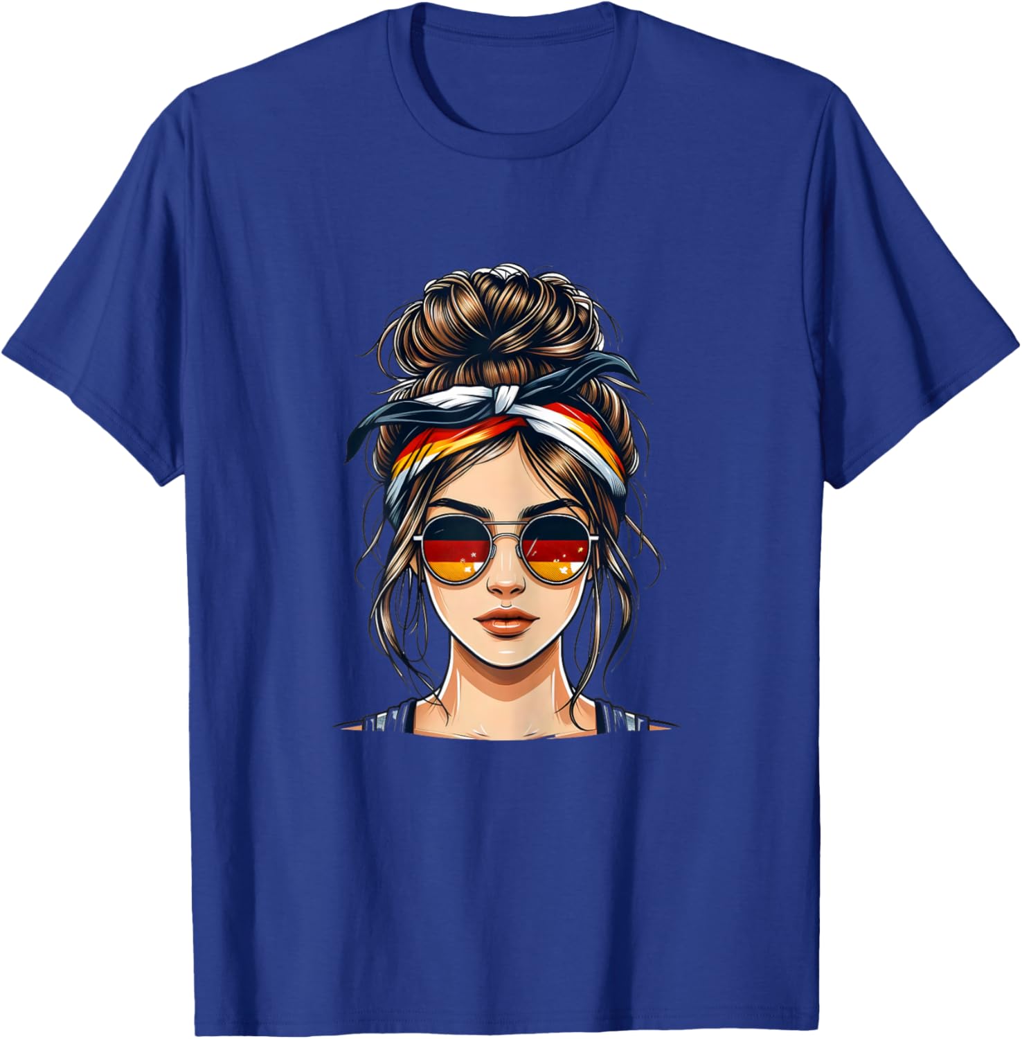 German Girl Deutsches Mädchen Deutschland Flagge T-Shirt - T-Shirt | Royal