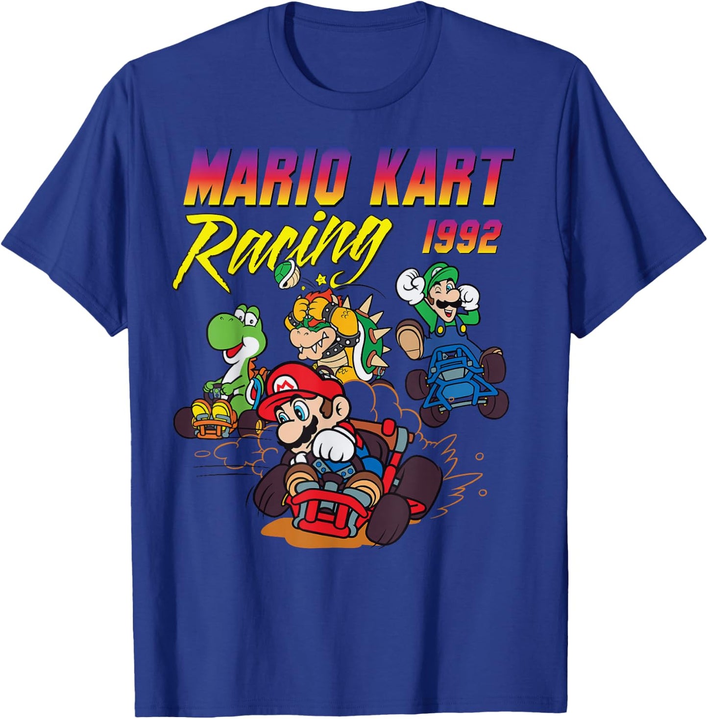Mario Kart Racing 1992 Group Shot T-Shirt - T-Shirt | Royal