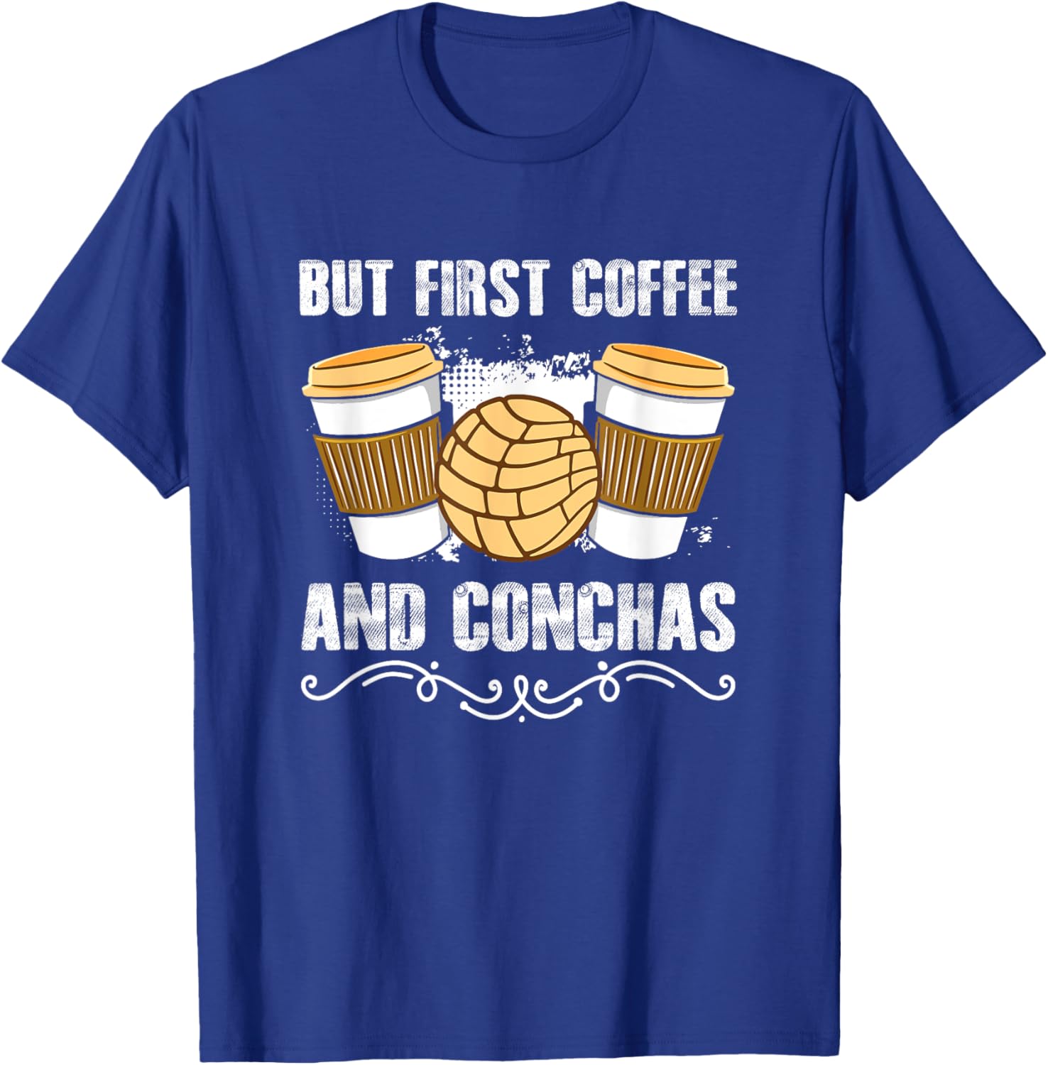 Pan Dulce Pastry Latina Mexican Conchas Coffee And Concha T-Shirt - T-Shirt | Royal