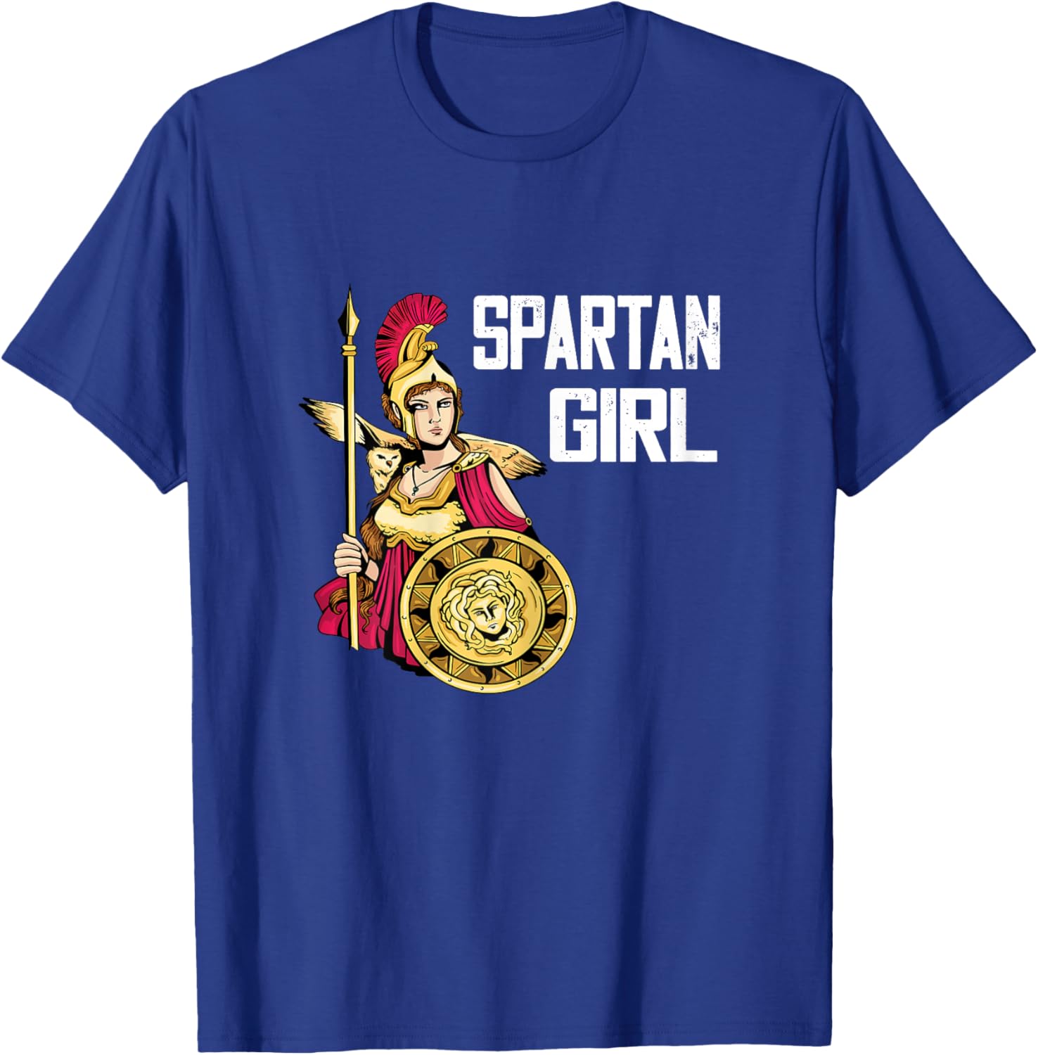 Spartan Girl Gladiator Warrior Ancient Greece Sparta Soldier T-Shirt - T-Shirt | Royal
