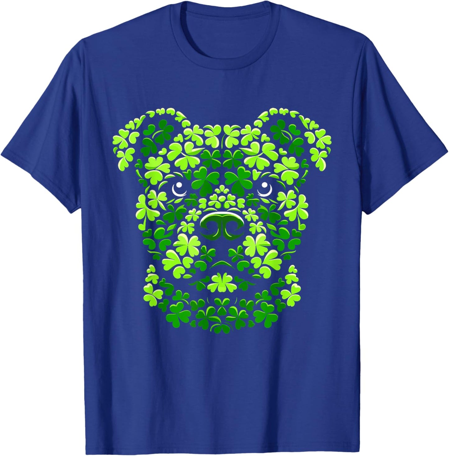 Pitbull Shamrocks Kids St Patricks Day Pitbull T-Shirt - T-Shirt | Royal