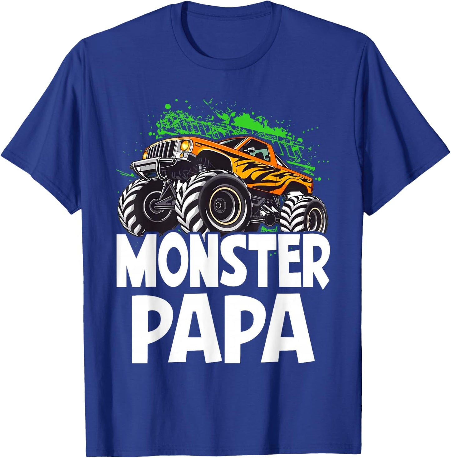 Monster Truck Papa Family Matching Monster Truck Lovers T-Shirt - T-Shirt | Royal