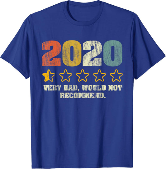 2020 Very Bad Would Not Recommend - 1 star Vintage T-Shirt - T-Shirt | Royal