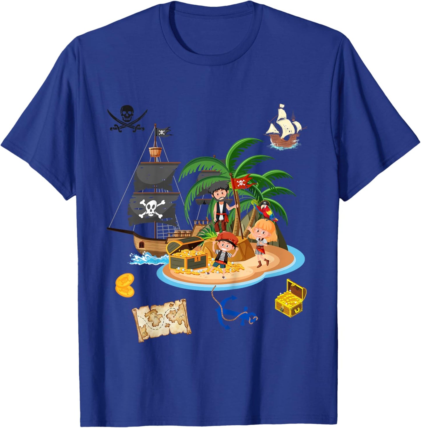 Kinder Piraten von Jack - Piraten Motiv - Weiß - Kurzarm - Kind - - 4-5 Jahre - 6-7 Jahre T-Shirt - T-Shirt | Royal