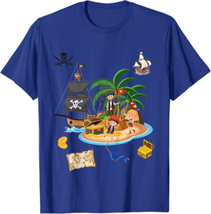 Kinder Piraten von Jack - Piraten Motiv - Weiß - Kurzarm - Kind - - 4-5 Jahre - 6-7 Jahre T-Shirt - T-Shirt | Royal