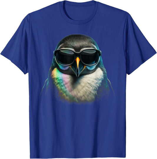 Penguin Head Sunglasses T-Shirt - T-Shirt | Royal
