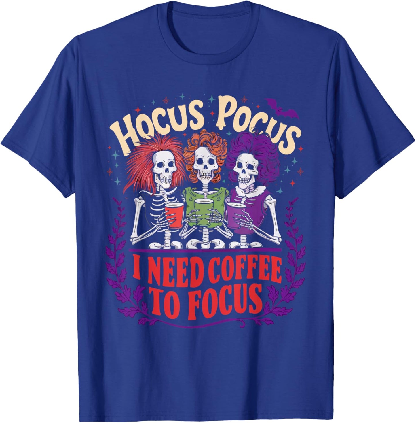 Coffee Halloween Spooky Caffeine Coffeeholic Trick Or Treat T-Shirt - T-Shirt | Royal