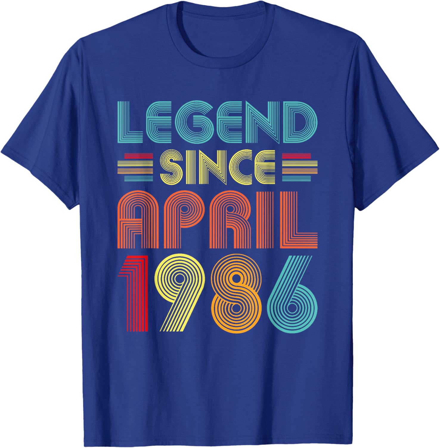Legend Since April 1986 Birth Of Birthday 1986 Vintage Idea T-Shirt - T-Shirt | Royal