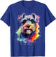 Mini Schnauzer Lovers Pop Art Color Mini Schnauzer Dog T-Shirt - T-Shirt | Royal