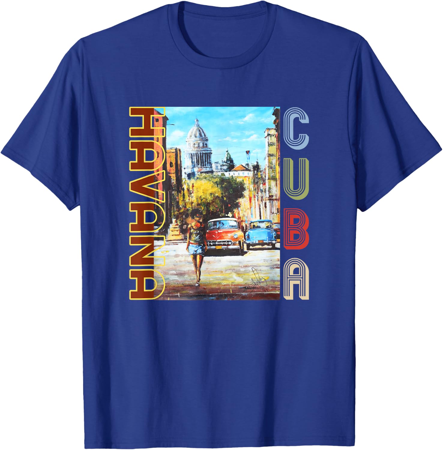 Havana Cuba Fine Art - National Capital T-Shirt - T-Shirt | Royal