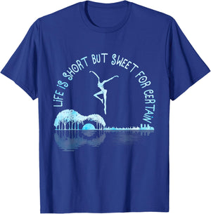 Music Lover Life Is Short But Sweet For Certain Guitar T-Shirt - T-Shirt | Royal