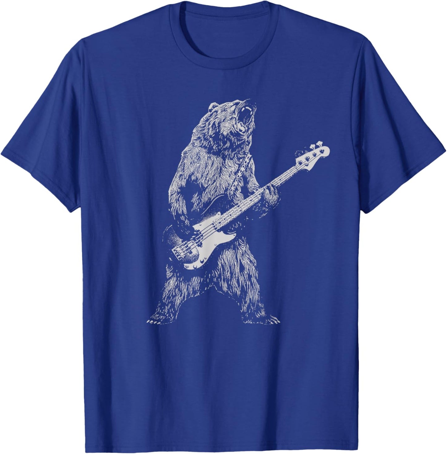 Bear plays guitar bass T-Shirt - T-Shirt | Royal