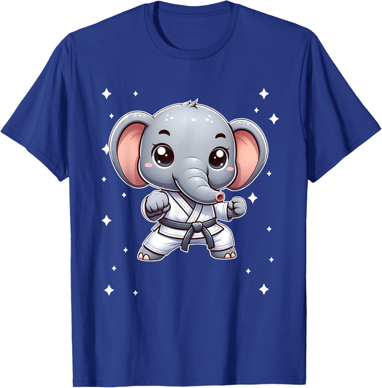 Cute kawaii karate elephant Martial Arts T-Shirt - T-Shirt | Royal