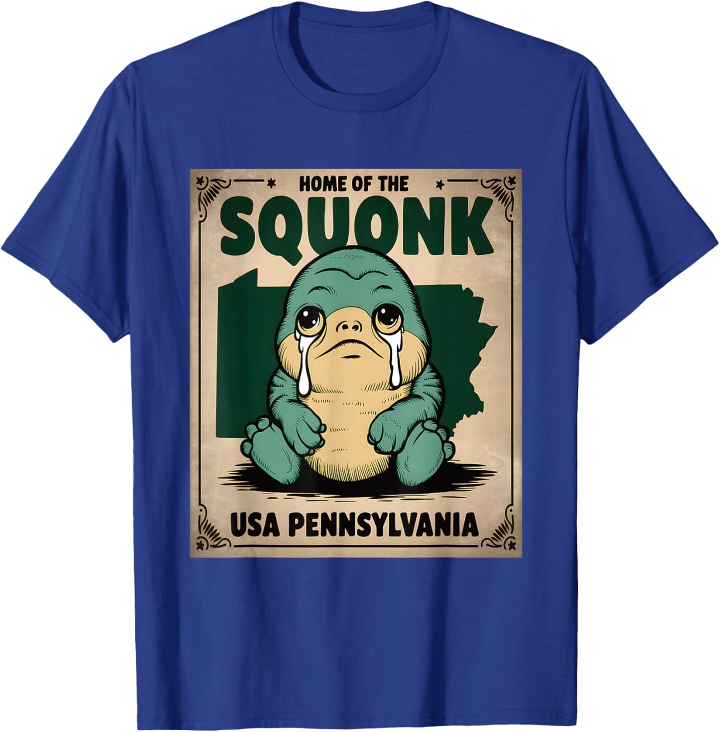 Squonk Cryptid Pensylvenia T-Shirt - T-Shirt | Royal