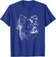 Papillon Dog Face Graphic Design , Small, Black T-Shirt - T-Shirt | Royal